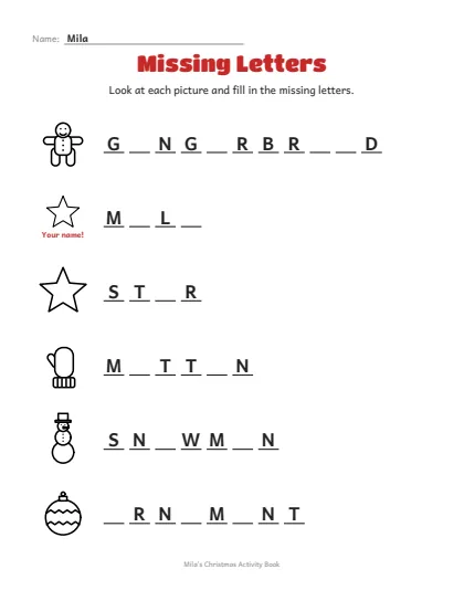Missing letters