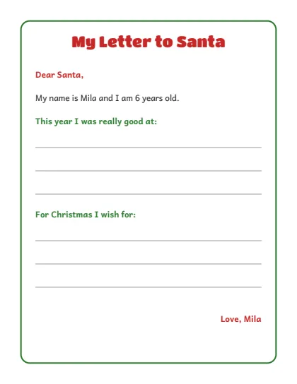 Letter to Santa